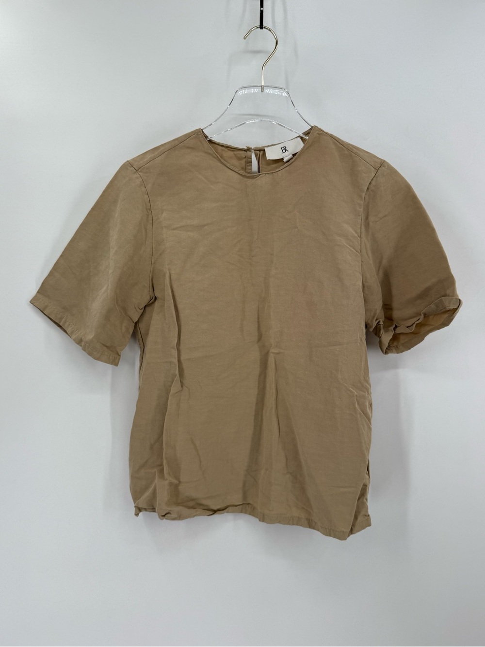 Banana Republic camel linen blend blouse size xs